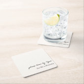 Funny Quote Introvert Humor Custom Black White Rechteckiger Pappuntersetzer (Vor Ort)