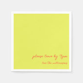 Funny Quote Introvert Humor Custom Chartreuse Serviette (Vorderseite)