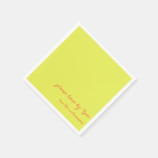 Funny Quote Introvert Humor Custom Chartreuse Serviette (Ecke)