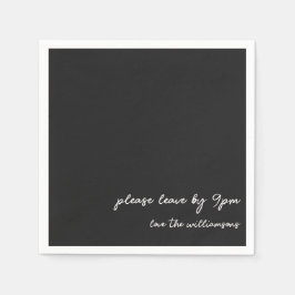Funny Quote Introvert Humor Custom Party Black  Serviette