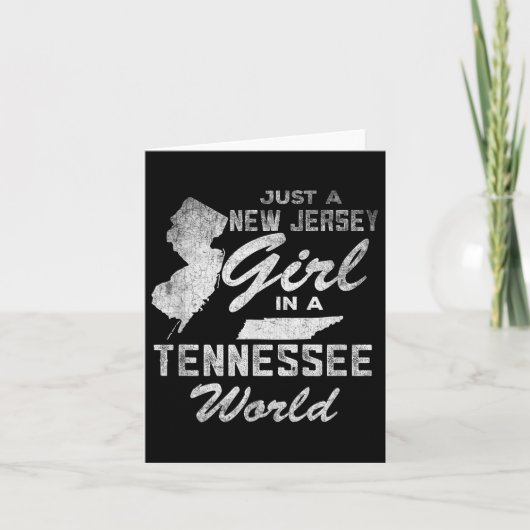 Funny Quote Just A New Jersey Girl In A Tennessee  Karte (Vorderseite)
