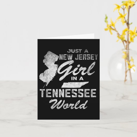 Funny Quote Just A New Jersey Girl In A Tennessee  Karte (Gelbe Blume)