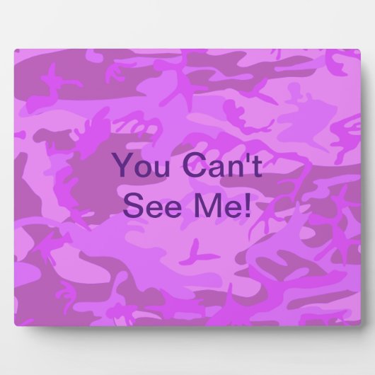 Funny Quote Light Lila Camouflage Fotoplatte (Vorderseite)