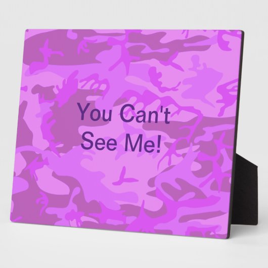 Funny Quote Light Lila Camouflage Fotoplatte (Seite)