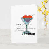 Funny Quote Martini Glass Greeting Card Karte (Gelbe Blume)