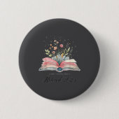 Funny Quote New Chapter Begins Retired 2025 Floral Button (Vorderseite)