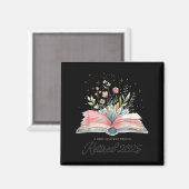 Funny Quote New Chapter Begins Retired 2025 Floral Magnet (Vorderseite/Rückseite)