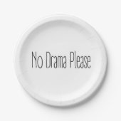 Funny Quote No Drama Please Decor For Home Pappteller (Vorderseite)