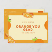 Funny Quote Orange Fruit Illustrationen Postkarte (Vorne/Hinten)