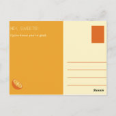 Funny Quote Orange Fruit Illustrationen Postkarte (Rückseite)
