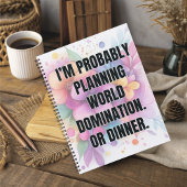 Funny Quote Playful Watercolor Floral Notizblock