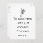 Funny Quote Postcard Postkarte (Vorne/Hinten)