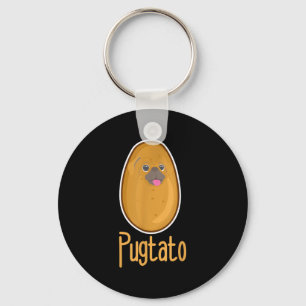 Funny Quote Pugtato Potato Hunde Schlüsselanhänger