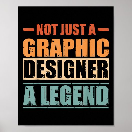 Funny Quote Retro Graphic Designer Poster (Vorne)