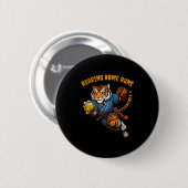 Funny Quote Roaring Home Run Ball Retro Tiger Love Button (Vorne & Hinten)