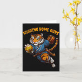 Funny Quote Roaring Home Run Ball Retro Tiger Love Karte (Gelbe Blume)