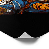 Funny Quote Roaring Home Run Ball Retro Tiger Love Poster (Ecke)