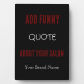 Funny Quote Salon Gold Black Plaque Fotoplatte (Vorderseite)
