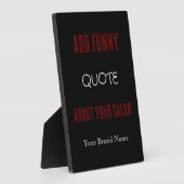 Funny Quote Salon Gold Black Plaque Fotoplatte (Seite)