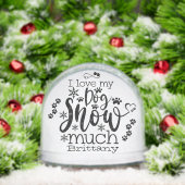 Funny Quote Snow Dog Winter Christmas Paw Photo Schneekugeln (Weihnachten)
