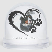 Funny Quote Snow Dog Winter Christmas Paw Photo Schneekugeln (Rückseite)