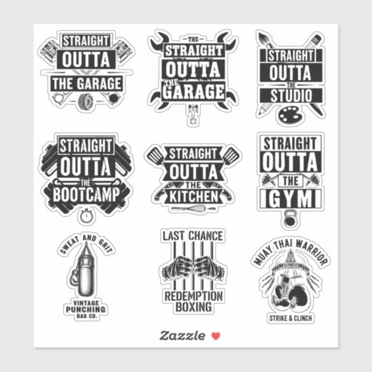 funny quote sports Printable Aufkleber (Blatt)