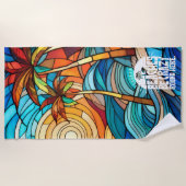 Funny quote strand verrückt strandtuch (Vorderseite)