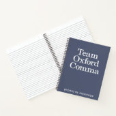 Funny Quote Team Oxford Comma Personalisiert Notizblock (Innenseite)