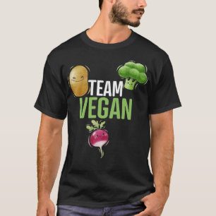Funny Quote Team vegan Vegan Vegetarian Broccoli T-Shirt
