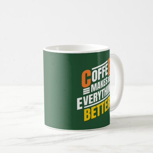 Funny Quote Typografy Kaffeetasse (VorderseiteRechts)