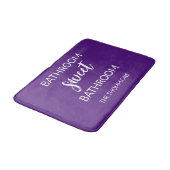 Funny Quote Violet Bath Mat Badematte (Schrägansicht)