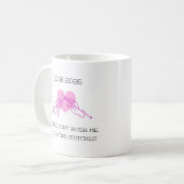 Funny Quote with Heart & knitting needles Mug   Kaffeetasse (Vorderseite Links)