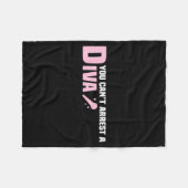 Funny Quote You Can't Arrest A Diva Fleecedecke (Vorderseite (Horizontal))