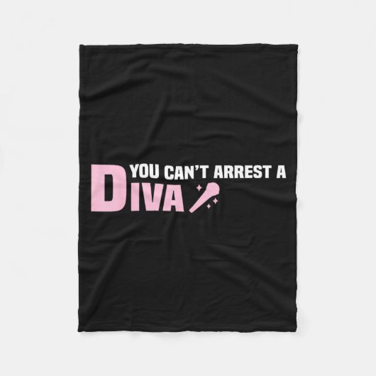 Funny Quote You Can't Arrest A Diva Fleecedecke (Vorderseite)