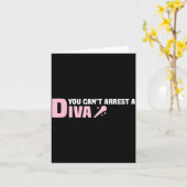 Funny Quote You Can't Arrest A Diva Karte (Gelbe Blume)