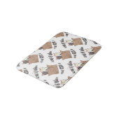 Funny quote Zuhause ist, wo Ihre Katze ist Badematte (Schrägansicht)