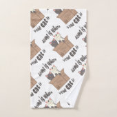 Funny quote Zuhause ist, wo Ihre Katze ist Badhandtuch Set (Handtuch)