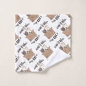 Funny quote Zuhause ist, wo Ihre Katze ist Badhandtuch Set (Waschlappen)