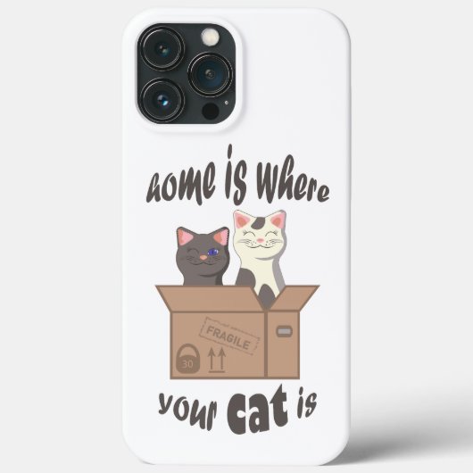 Funny quote Zuhause ist, wo Ihre Katze ist Case-Mate iPhone Hülle (Rückseite)