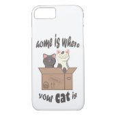 Funny quote Zuhause ist, wo Ihre Katze ist Case-Mate iPhone Hülle (Rückseite)