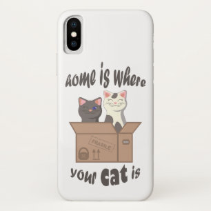 Funny quote Zuhause ist, wo Ihre Katze ist Case-Mate iPhone Hülle