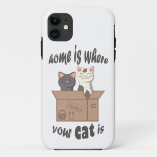 Funny quote Zuhause ist, wo Ihre Katze ist Case-Mate iPhone Hülle