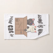 Funny quote Zuhause ist, wo Ihre Katze ist Handtuch (Handtuch)