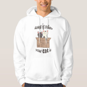 Funny quote Zuhause ist, wo Ihre Katze ist Hoodie