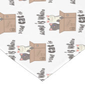 Funny quote Zuhause ist, wo Ihre Katze ist Kurzer Tischläufer (Ecke)