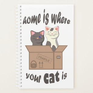 Funny quote Zuhause ist, wo Ihre Katze ist Planer