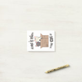 Funny quote Zuhause ist, wo Ihre Katze ist Post-it Klebezettel (Auf Schreibtisch)