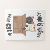 Funny quote Zuhause ist, wo Ihre Katze ist Puzzle (Horizontal)