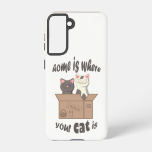 Funny quote Zuhause ist, wo Ihre Katze ist Samsung Galaxy Hülle