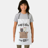 Funny quote Zuhause ist, wo Ihre Katze ist Schürze (Insitu)